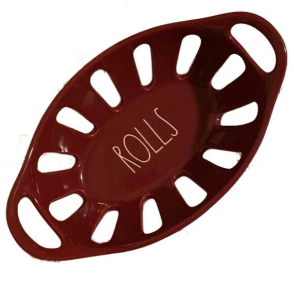 Rae Dunn ROLLS Ceramic Bread Rolls Basket New in Box - Picture 1 of 6